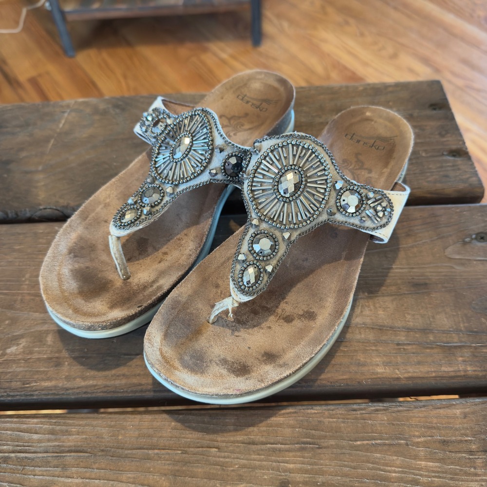 Dansko Women's Pamela Jeweled Embellished Thong Sandals Size EU 39/ US 8.5-9‎
